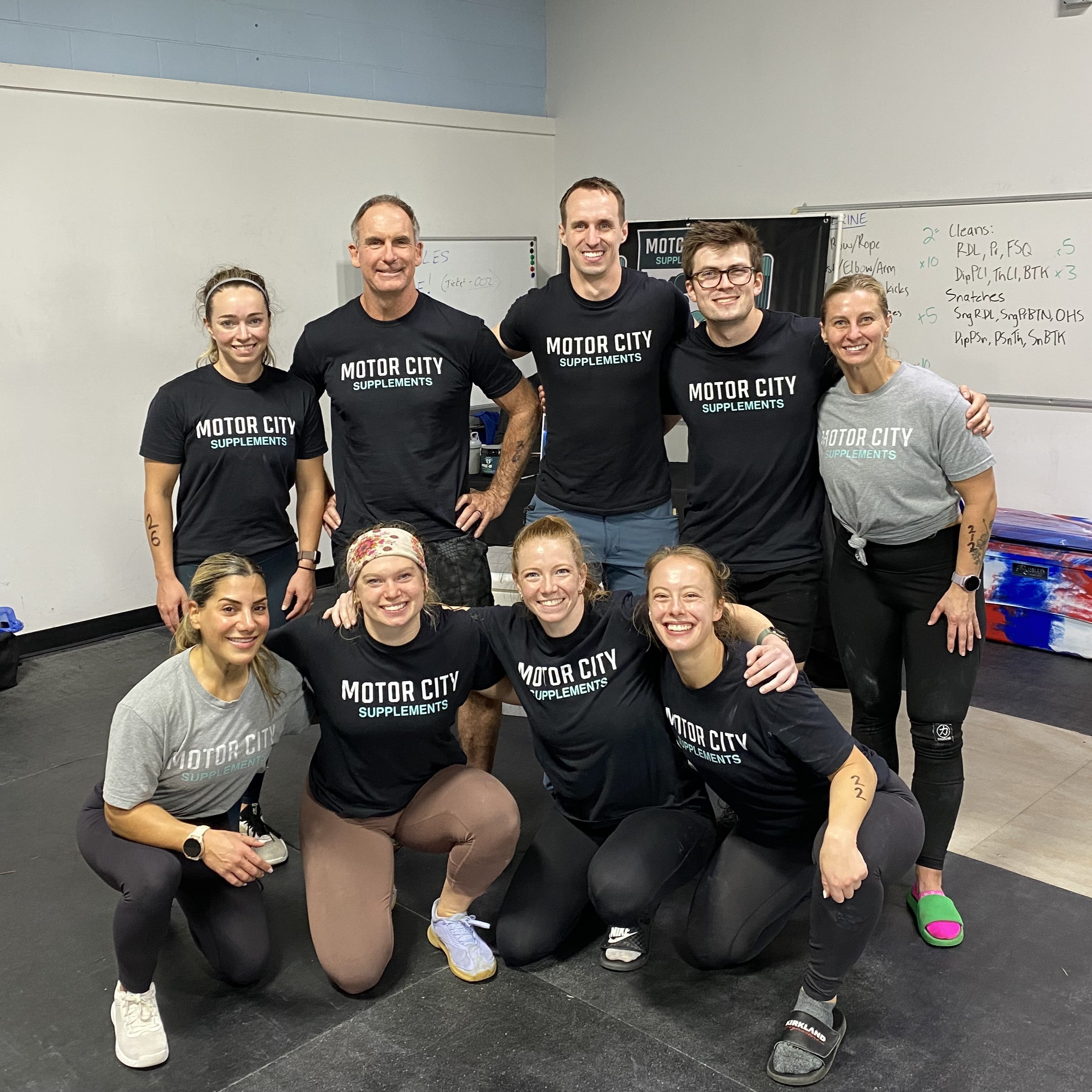 Photo of a group of athletes in MCS shirts. 