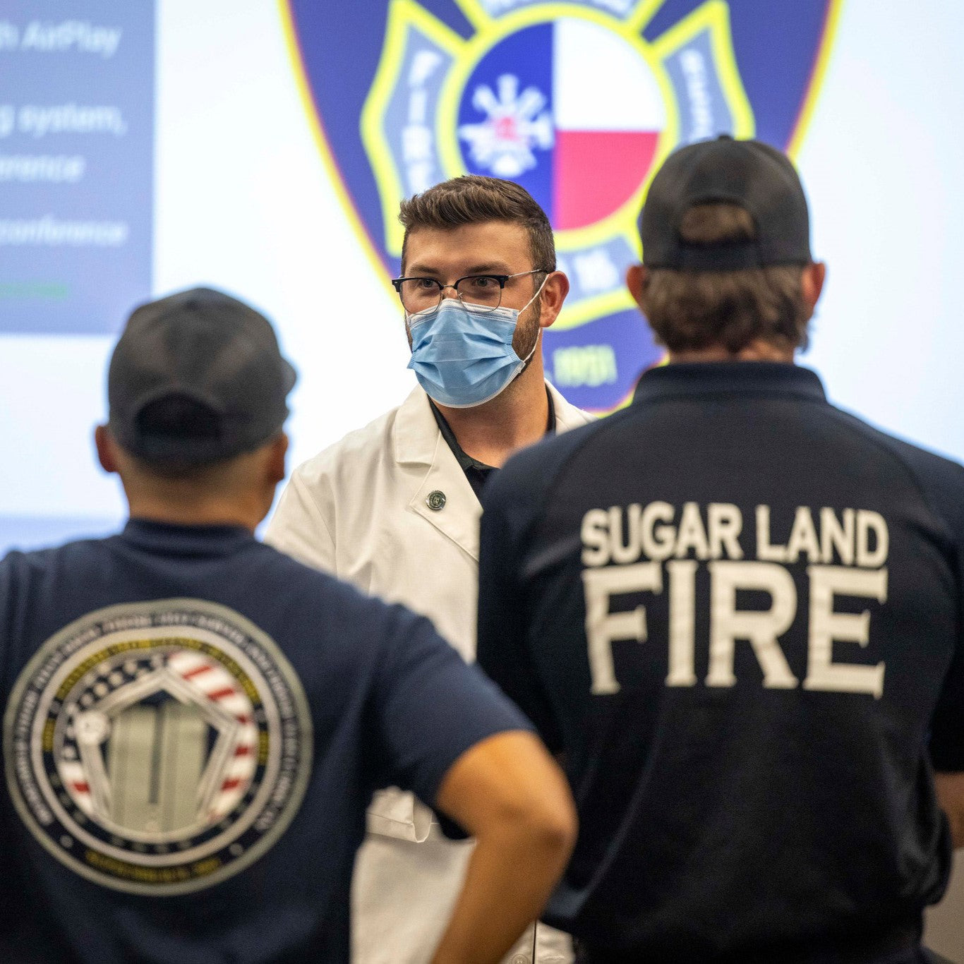 Dr. Philpott training Sugar Land Fire & EMS. 